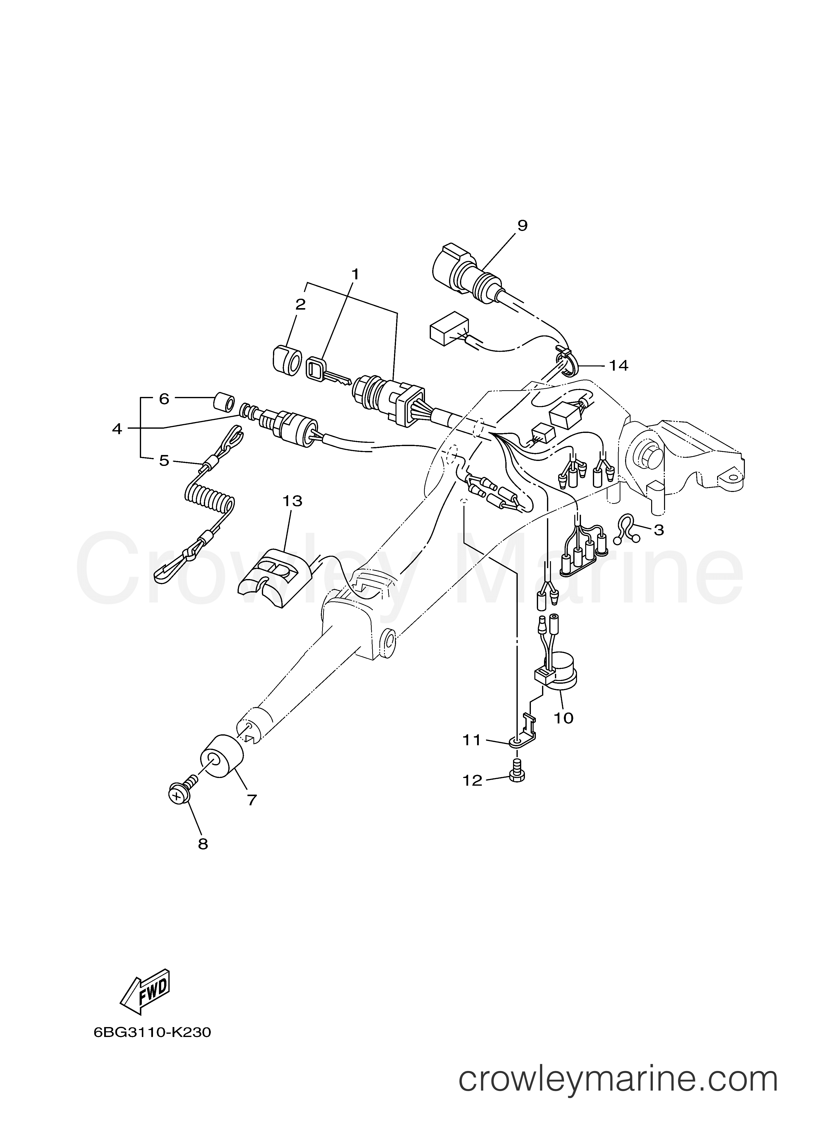 Yamaha Motors F40LEHA - STEERING 2