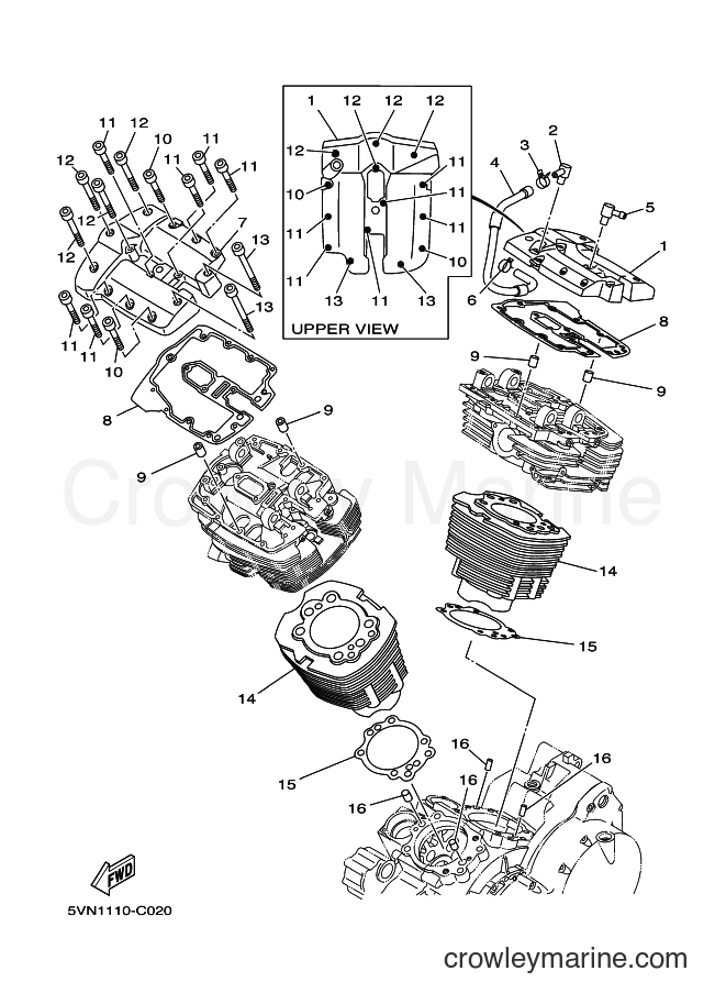 Yamaha Motors XV1700A (5VN6) [010] - CYLINDER