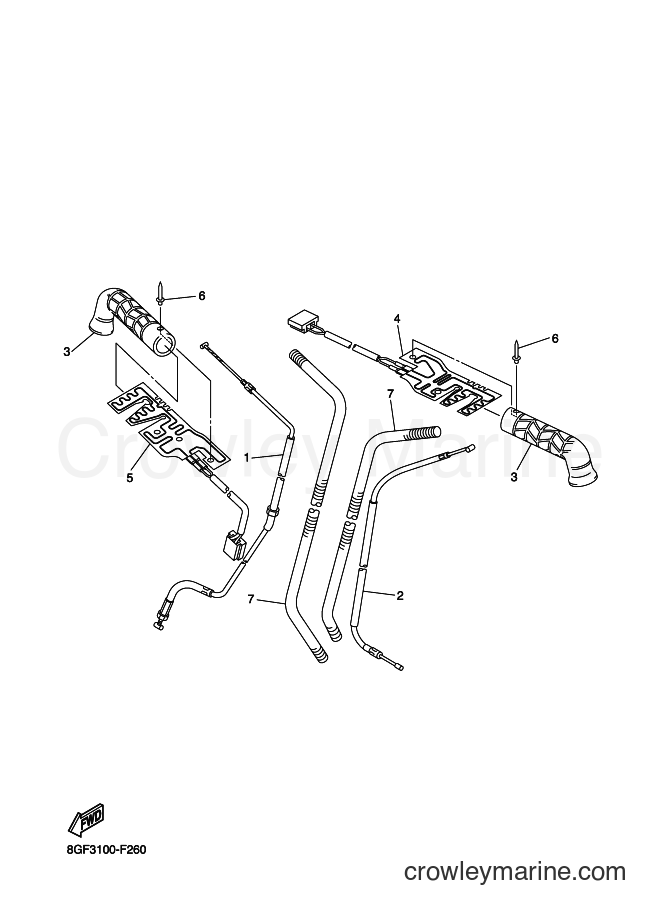 Yamaha Motors RS10S (8GF3) [020] - CONTROL CABLE