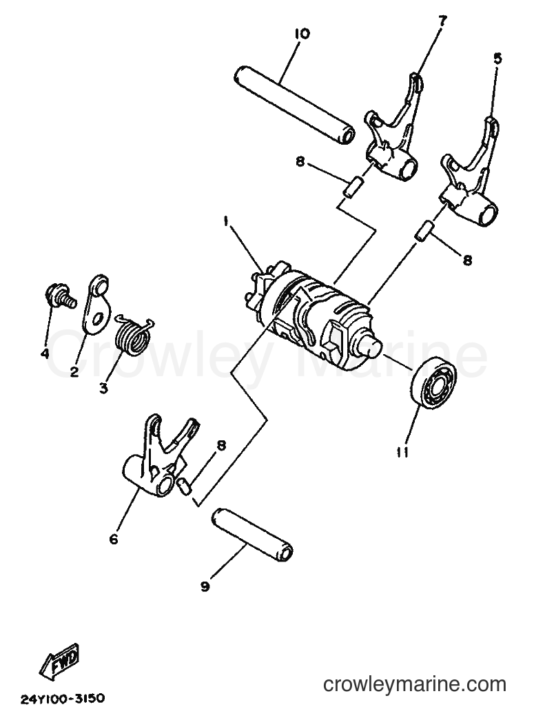 1988 Dirt Bike YZ490 - YZ490 (2WH0) [030] - SHIFT CAM & FORK