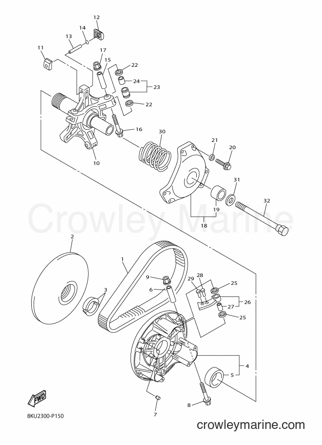 Yamaha Motors SRV10ML2 (8KU2) [010] - PRIMARY SHEAVE