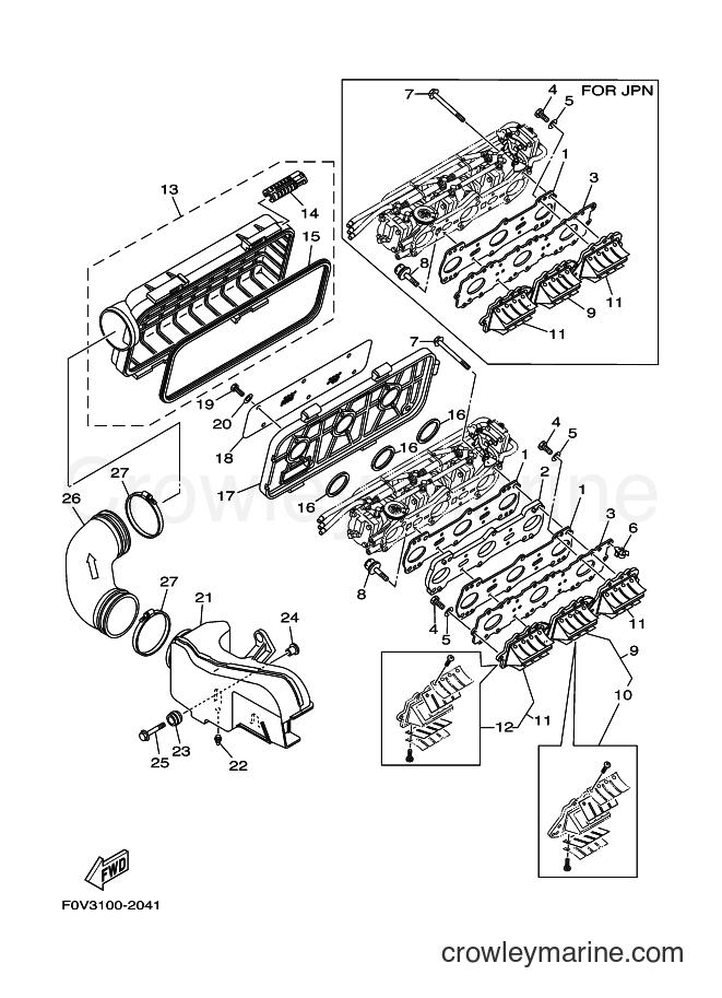 Yamaha Motors XA1200A-C (F0VA) [010] - INTAKE