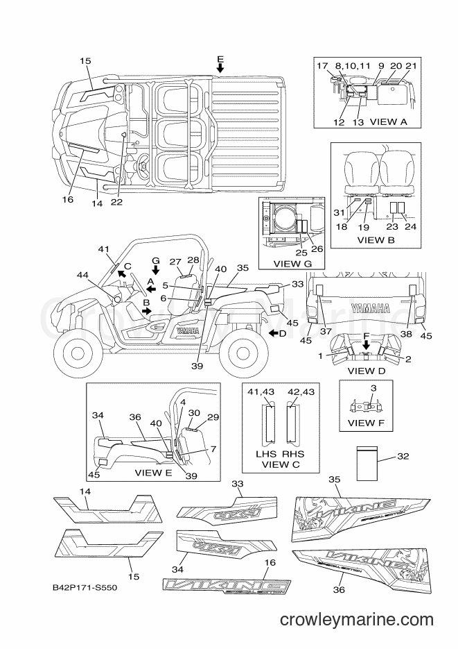 2017 ATV YXM700ES - YXM700ES (B42P) [010] - EMBLEM & LABEL 1