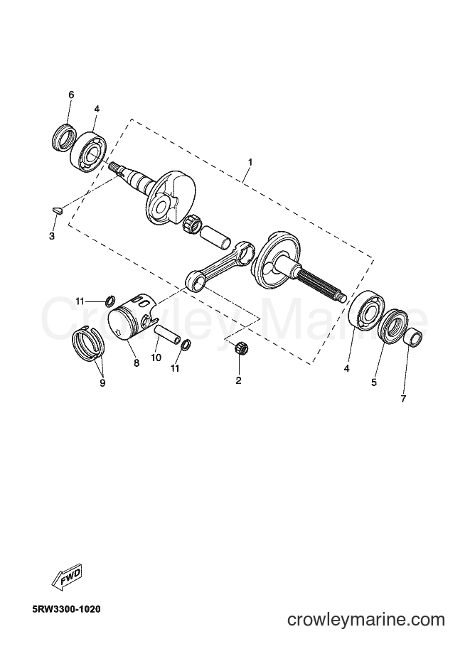 Yamaha Motors CS50Z (49DN) [020] - CRANKSHAFT & PISTON