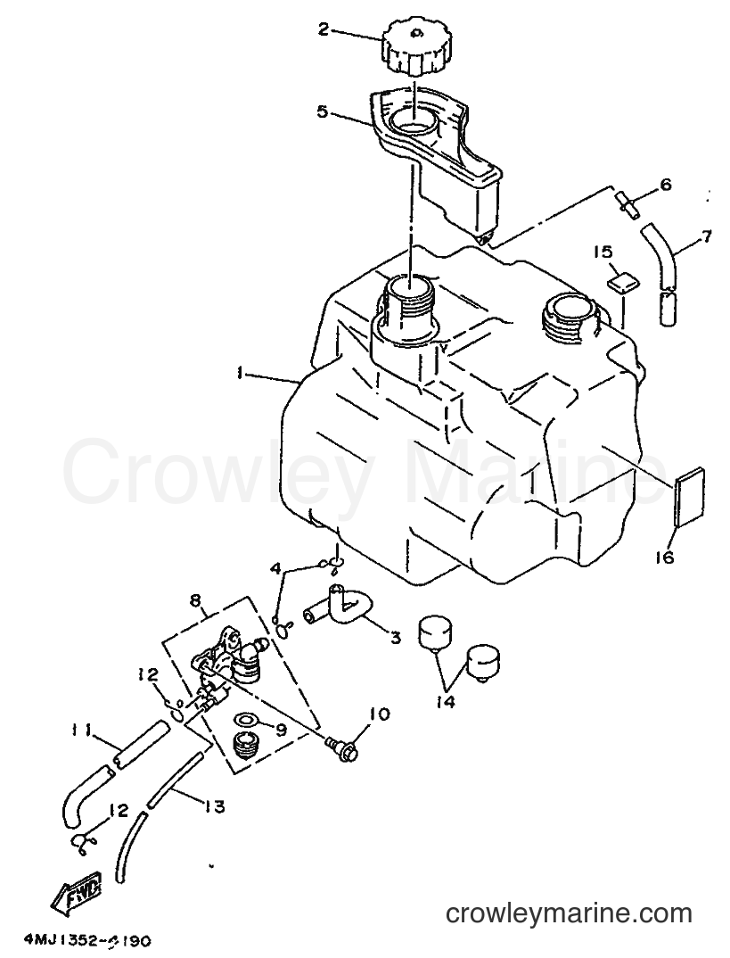 1994 Scooter YA50R - YA50R (4PC2) [010] - FUEL TANK