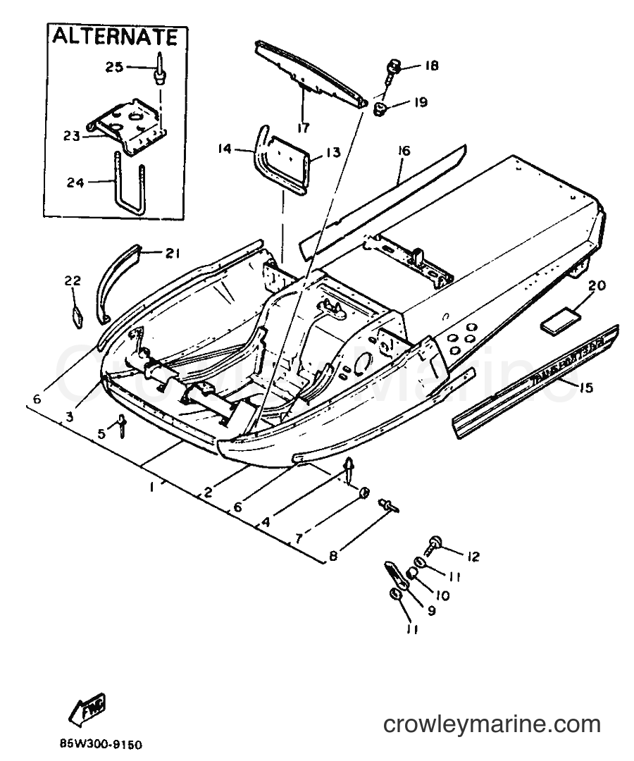 1990 Snowmobile ET400TRP - ET400TRP (85W2) [999] - FRAME
