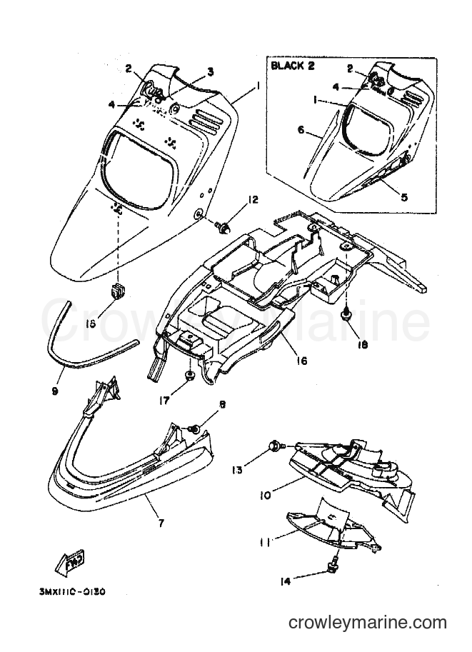 1990 Scooter CW50T - CW50T (3MX2) [010] - CRANKCASE