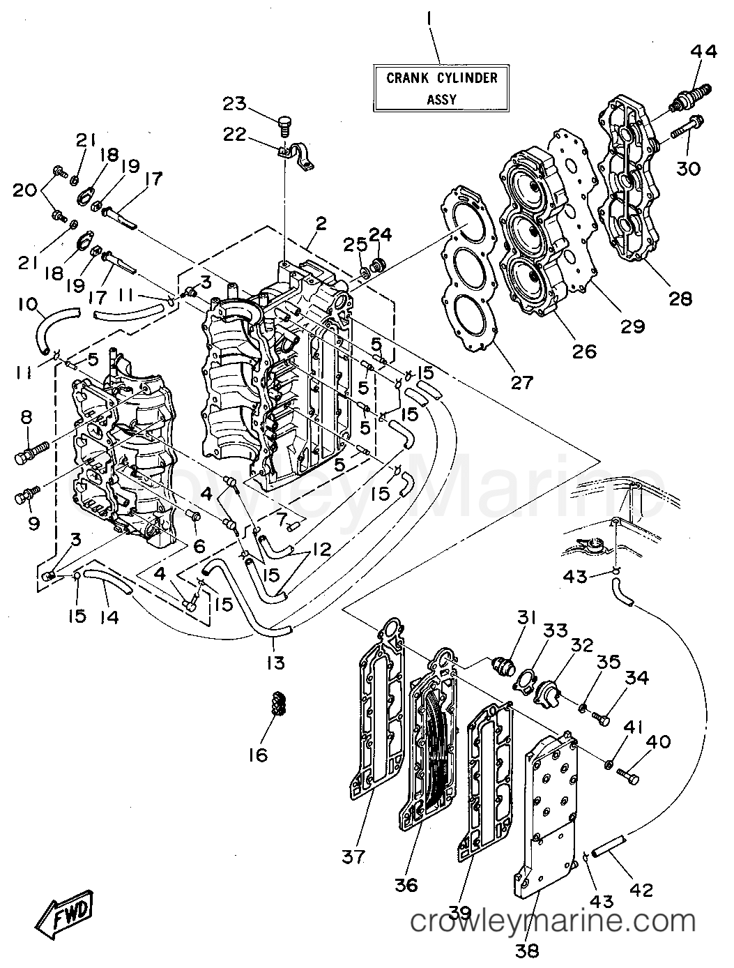 Yamaha Motors P60TLHS - CYLINDER CRANKCASE