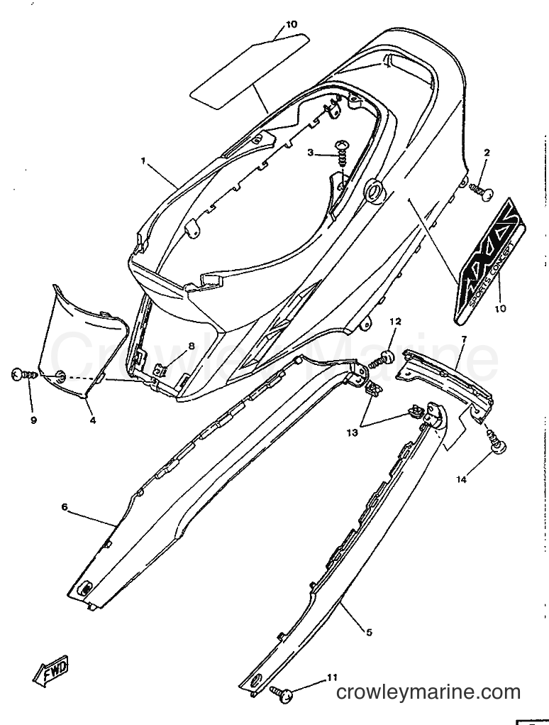 1996 Scooter YA50R - YA50R (4PC6) [999] - SIDE COVER