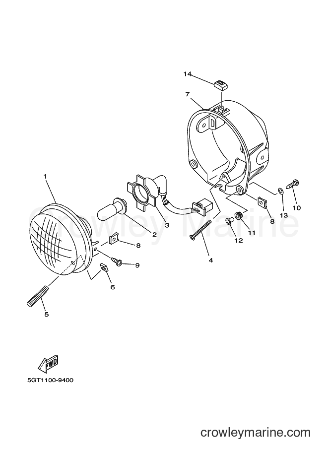 1999 ATV YFM600FWA - YFM600FWA (5GT3) [010] - HEADLIGHT