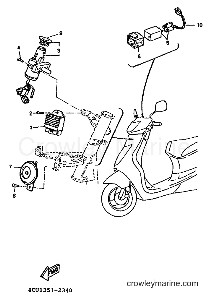 1995 Scooter YE50 - YE50 (4LN3) [999] - ELECTRICAL 1