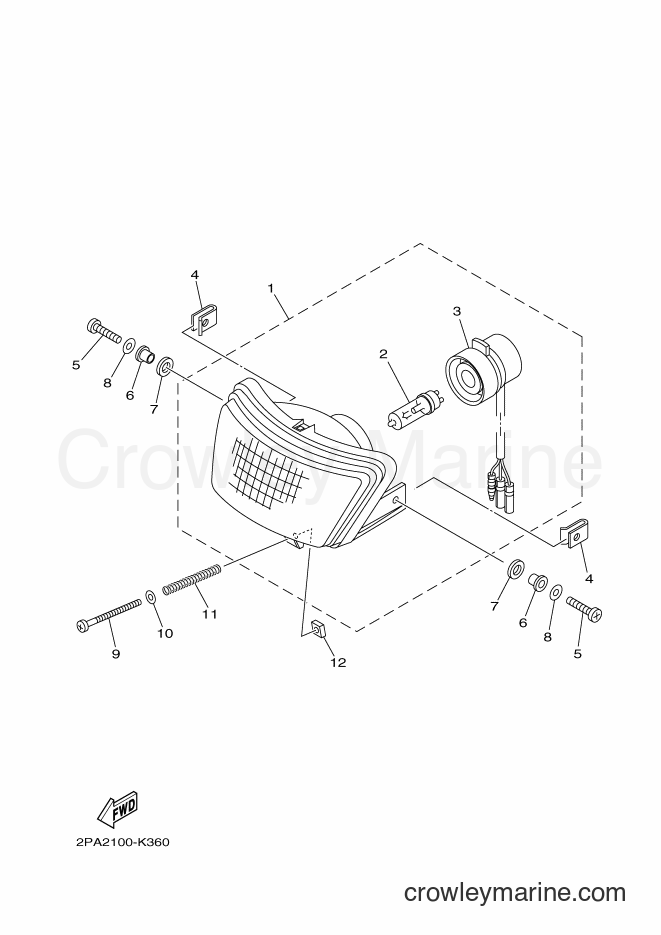 2012 ATV YFM125R - YFM125R (2PA5) [010] - HEADLIGHT