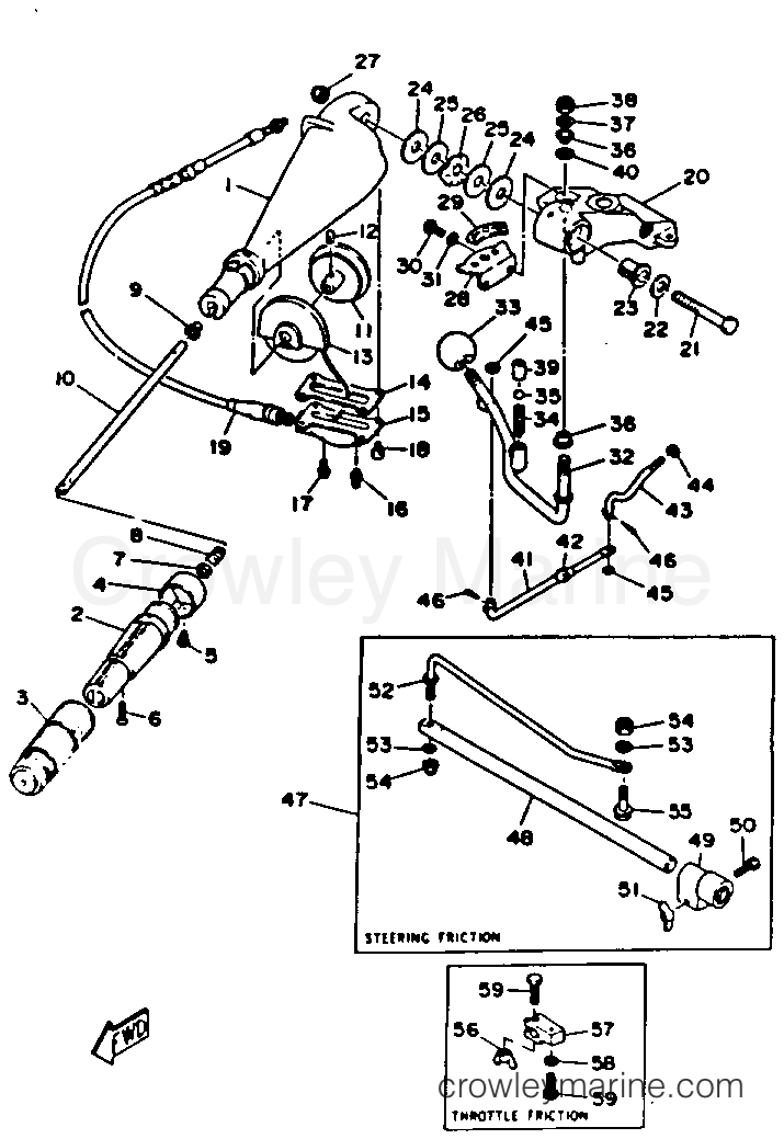 Yamaha Motors 50TLHR - STEERING