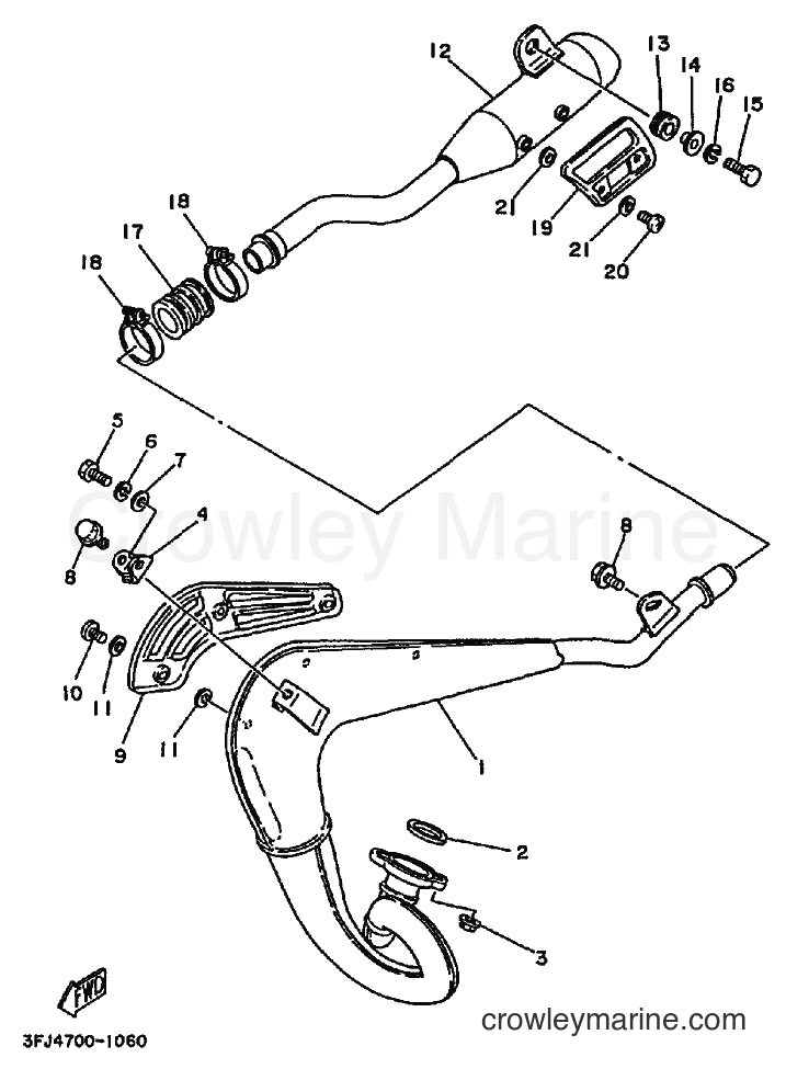 1991 Dirt Bike DT175 - DT175 (3FJ4) [010] - EXHAUST