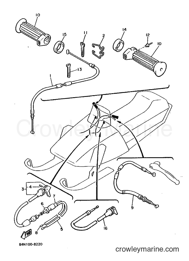 Yamaha Motors EX570BS8 (84N0) [010] - CONTROL CABLE