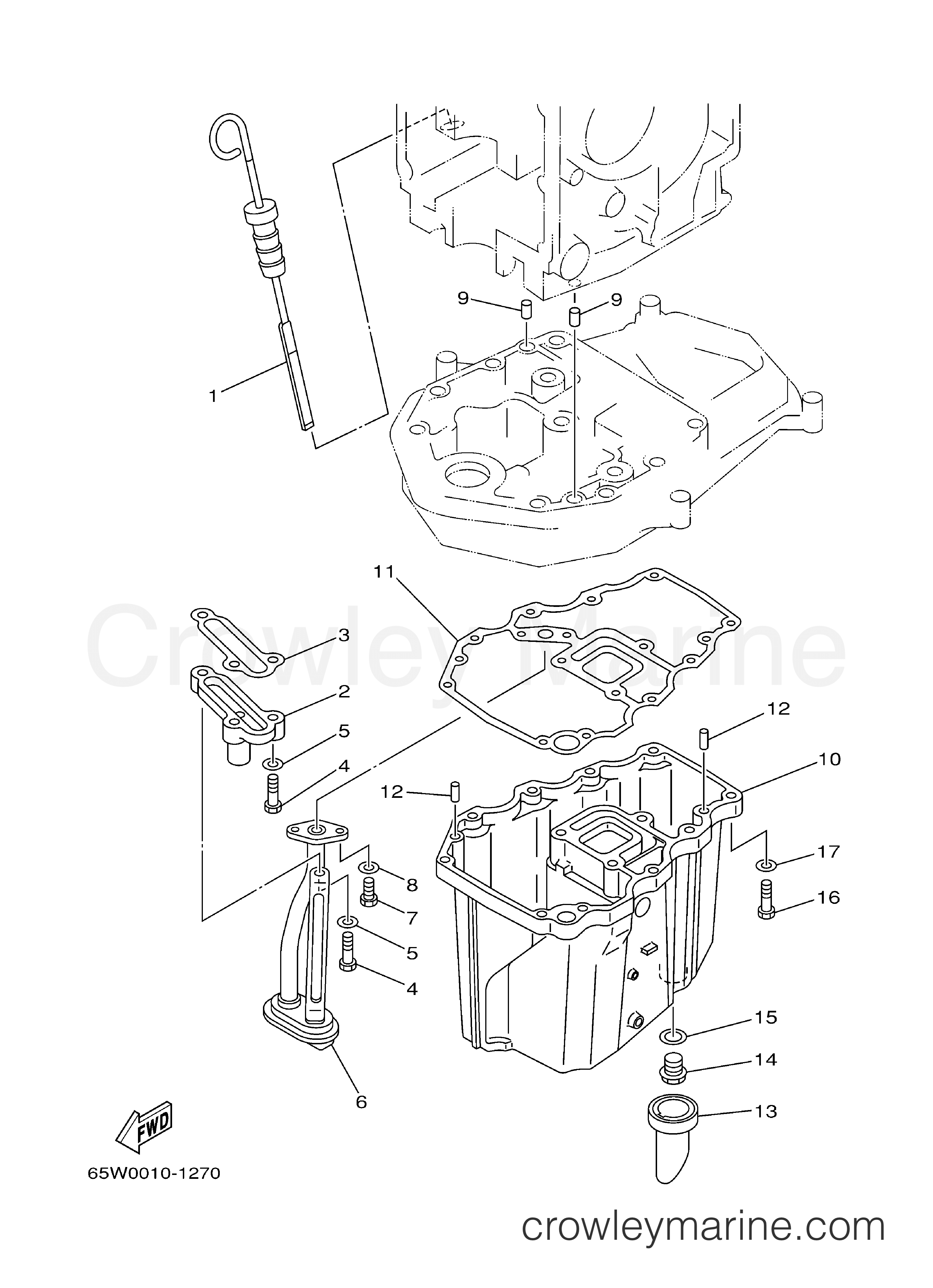 Yamaha Motors F25MSHZ - OIL PAN