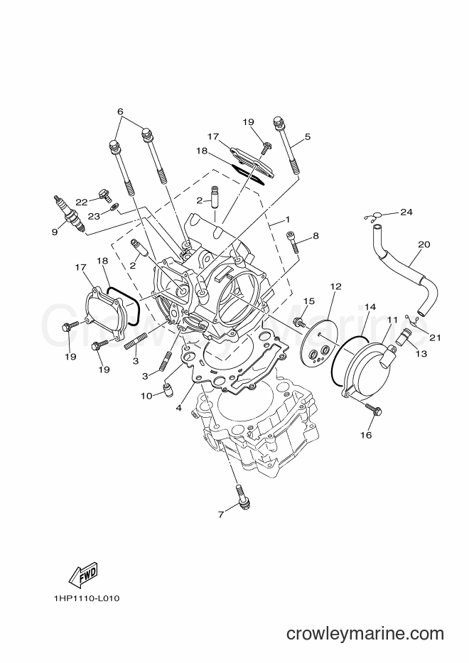 2013 ATV YFM700FWA - YFM700FWA (1ND5) [010] - CYLINDER HEAD