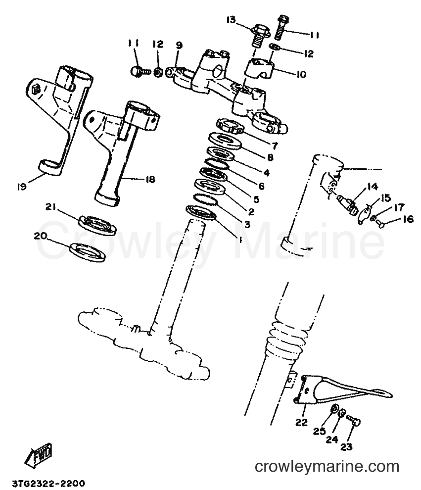 1992 Scooter DT50M - DT50M (3TG2) [999] - STEERING
