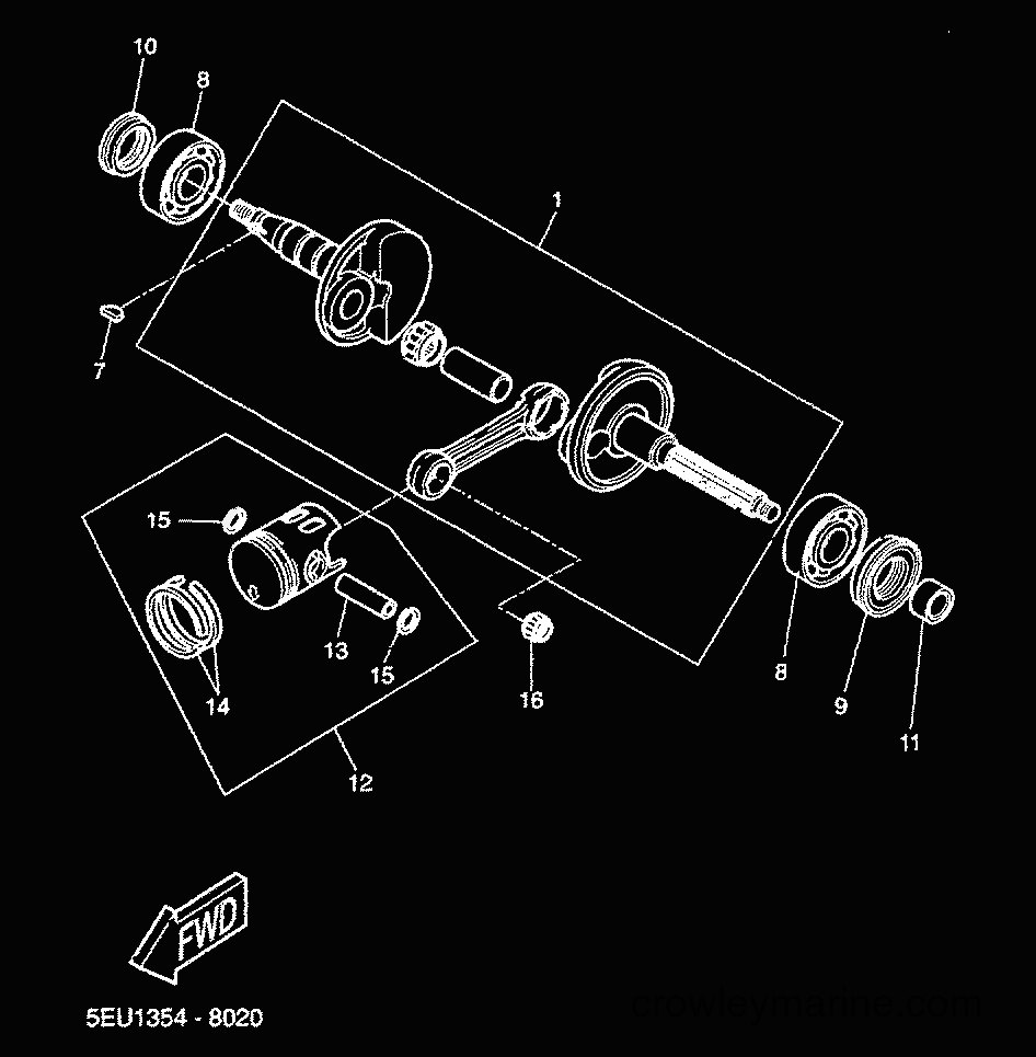 2000 Scooter YH50 - YH50 (5FV3) [020] - CRANKSHAFT & PISTON