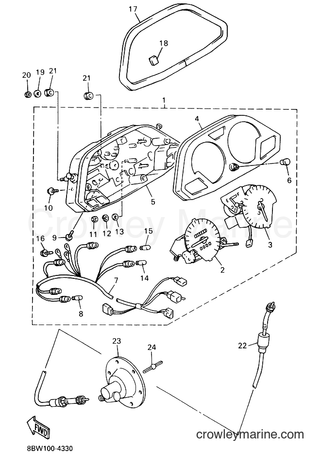 Yamaha Motors VX750ST (8BX1) [020] - METER