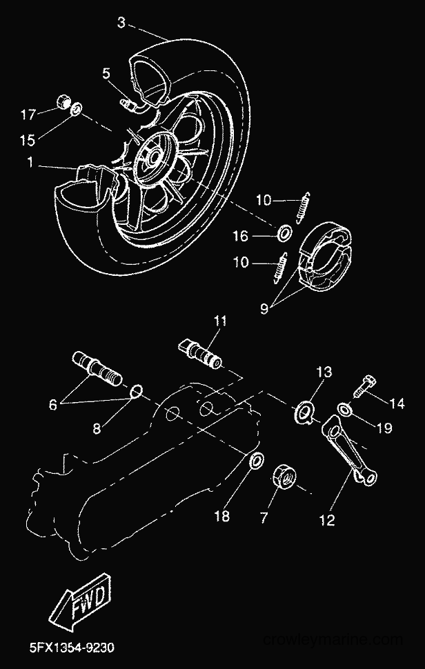 2000 Scooter CW50RS - CW50RS (5FXG) [010] - REAR WHEEL