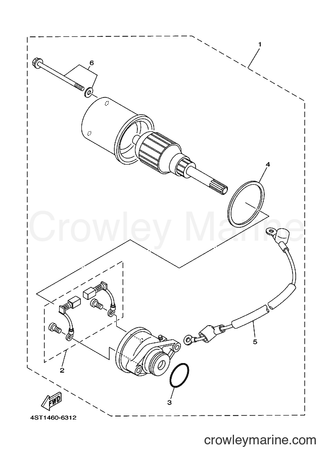 2005 Scooter T105E - T105E (5HUC) [010] - STARTING MOTOR