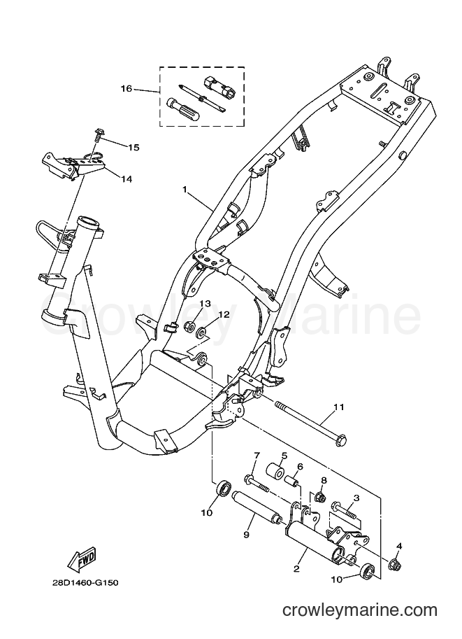Yamaha Motors AL115S (28D1) [010] - FRAME