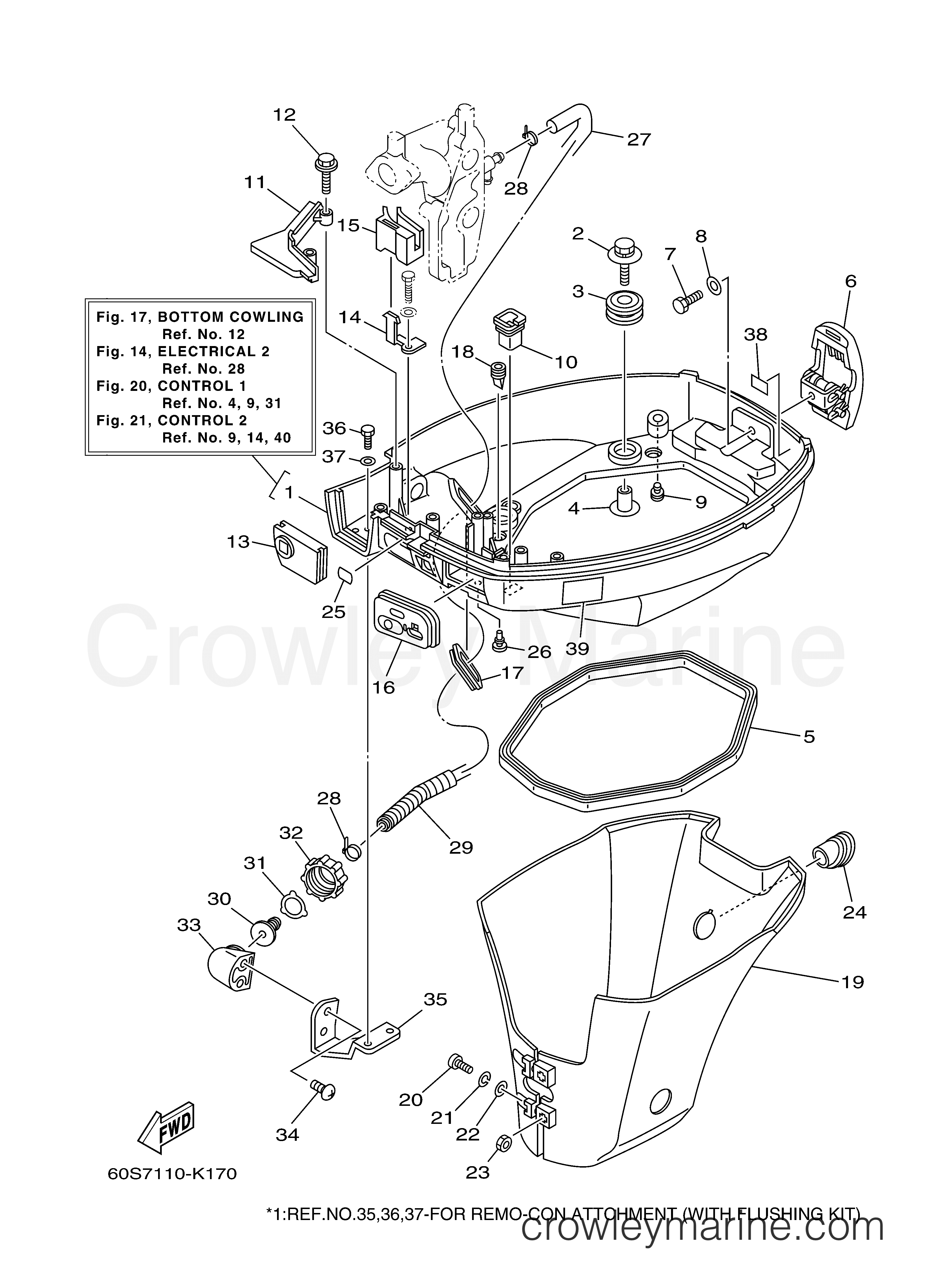 Yamaha Motors T8DPXH - BOTTOM COWLING