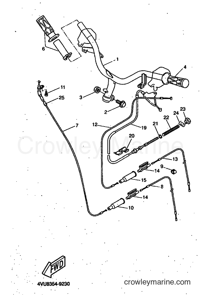 1999 Scooter CW50 - CW50 (5HG1) [010] - STEERING CABLE FOR DISK BRAKE