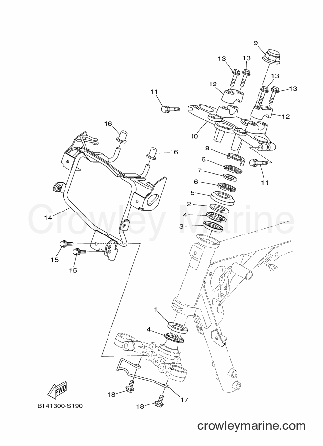 2017 Street Bike YS125-5C - YS125-5C (BT41) [050] - STEERING