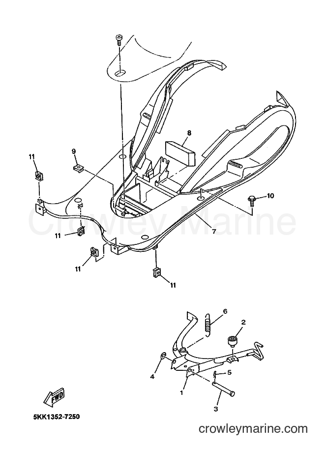 1999 Scooter YN100'99 - YN100'99 (5KK2) [010] - STAND.FOOTREST
