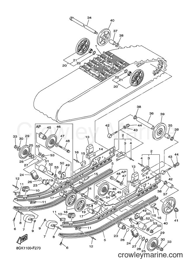 2007 Snowmobile RT50PZ - RT50PZ (8GK2) [010] - TRACK SUSPENSION 1