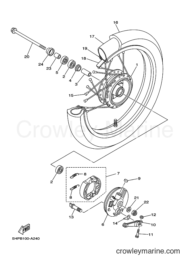2002 Dirt Bike TT-R125 - TT-R125 (5HPB) [070] - FRONT WHEEL