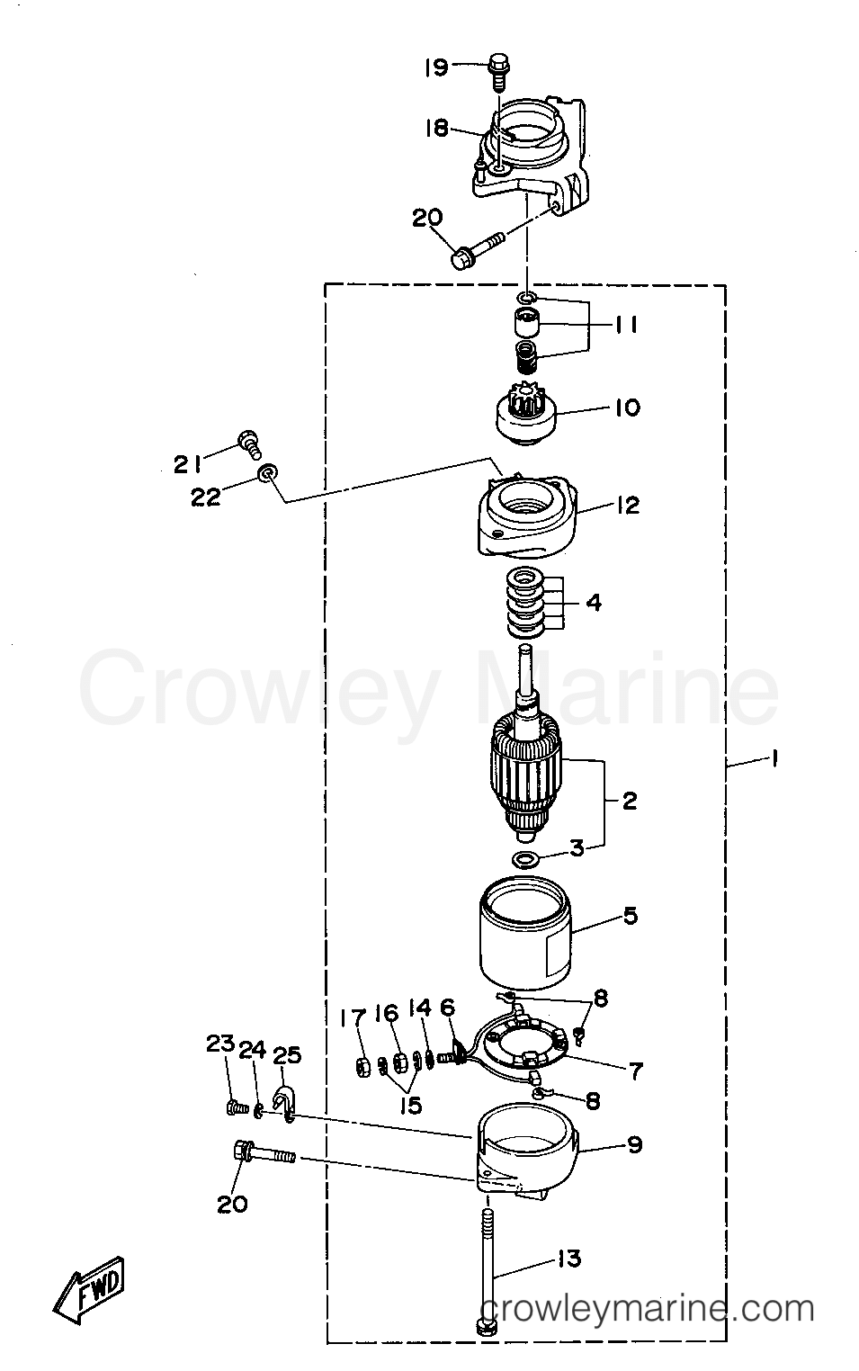 Yamaha Motors 225TXRS - STARTING MOTOR
