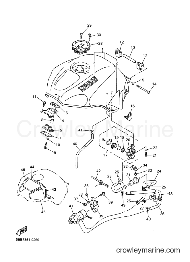 Yamaha Motors YZF-R6 (5EB5) [020] - FUEL TANK