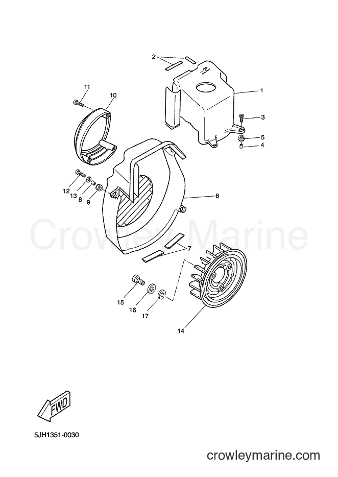 2001 Scooter CW50RS - CW50RS (5FXP) [030] - AIR SHROUD & FAN