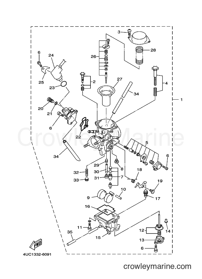 1997 Scooter YP250 - YP250 (4UC2) [030] - CARBURETOR