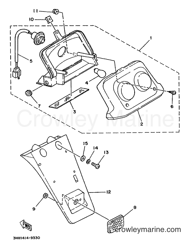 1996 Scooter CR50Z - CR50Z (3WN2) [999] - TAILLIGHT