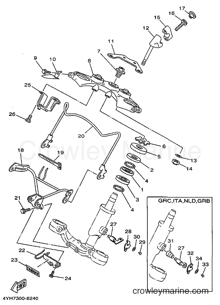 Yamaha Motors XV535 (4YH7) [080] - STEERING