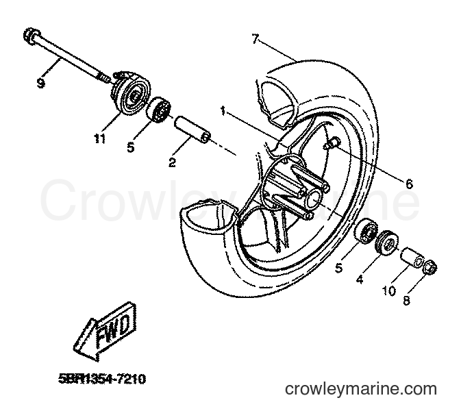 1999 Scooter YQ50 - YQ50 (5KH1) [010] - FRONT WHEEL
