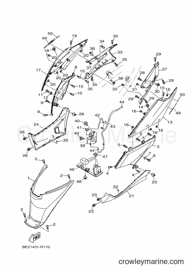 Yamaha Motors MWS150-C (BE21) [010] - SIDE COVER