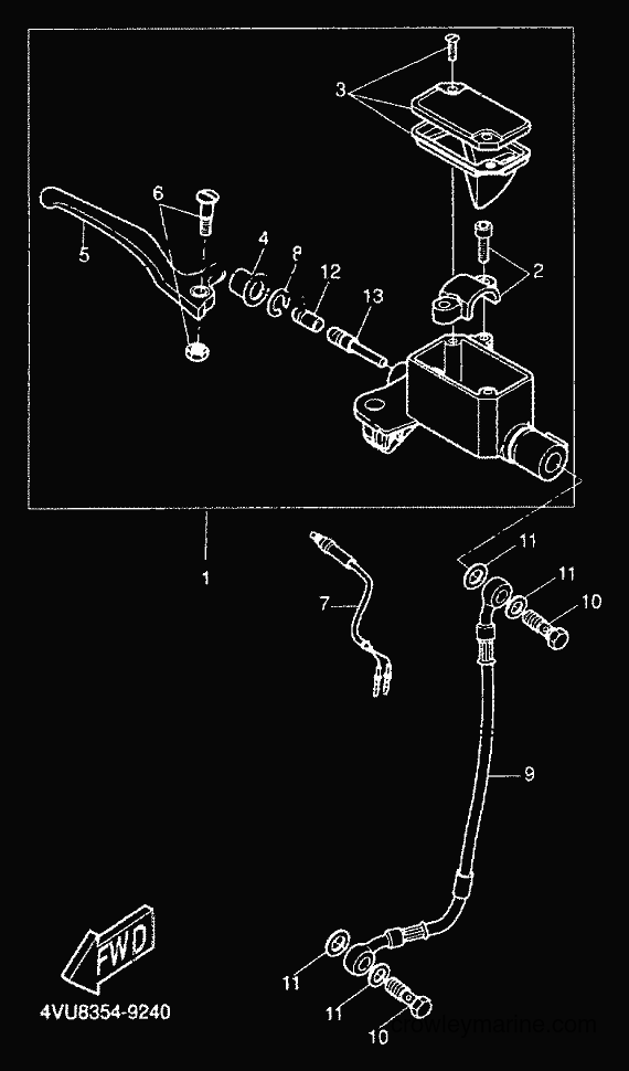 2000 Scooter CW50 - CW50 (5HG6) [010] - FRONT MASTER CYLINDER