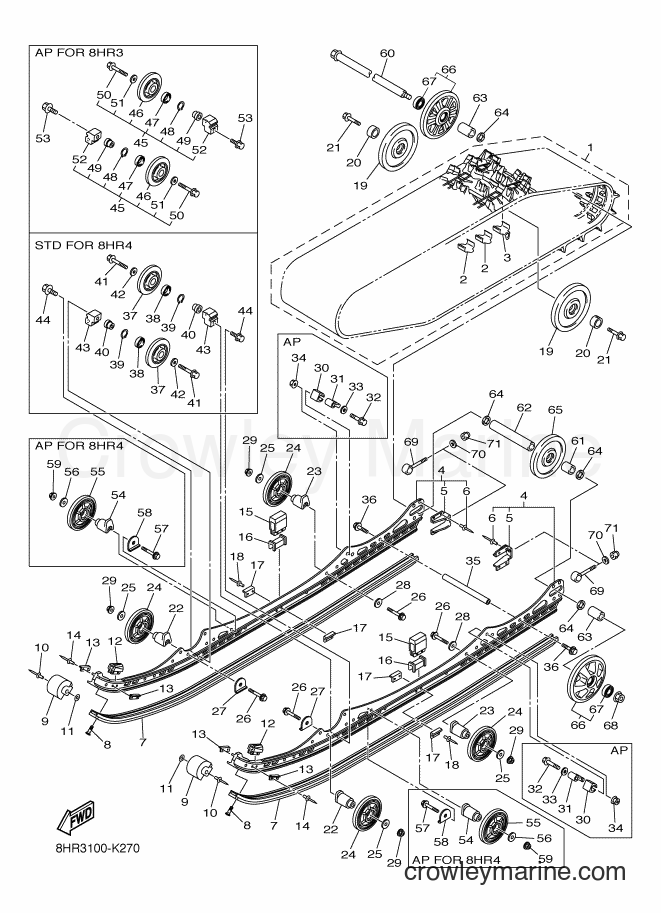 2011 Snowmobile RFX10RMS - RFX10RMS (8HR4) [010] - TRACK SUSPENSION 1