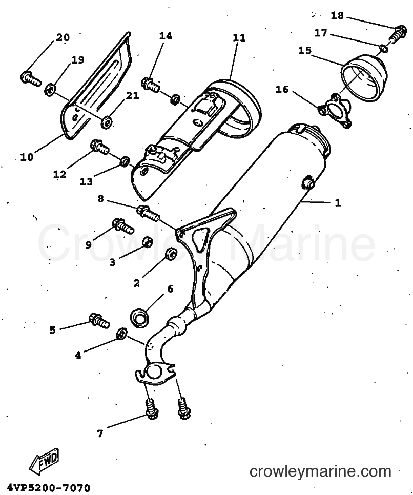 1997 Scooter YW100 - YW100 (4VP5) [999] - EXHAUST