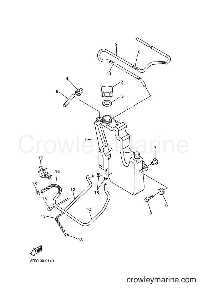 1999 Snowmobile VX600DX - VX600DX (8DG1) [020] - OIL TANK