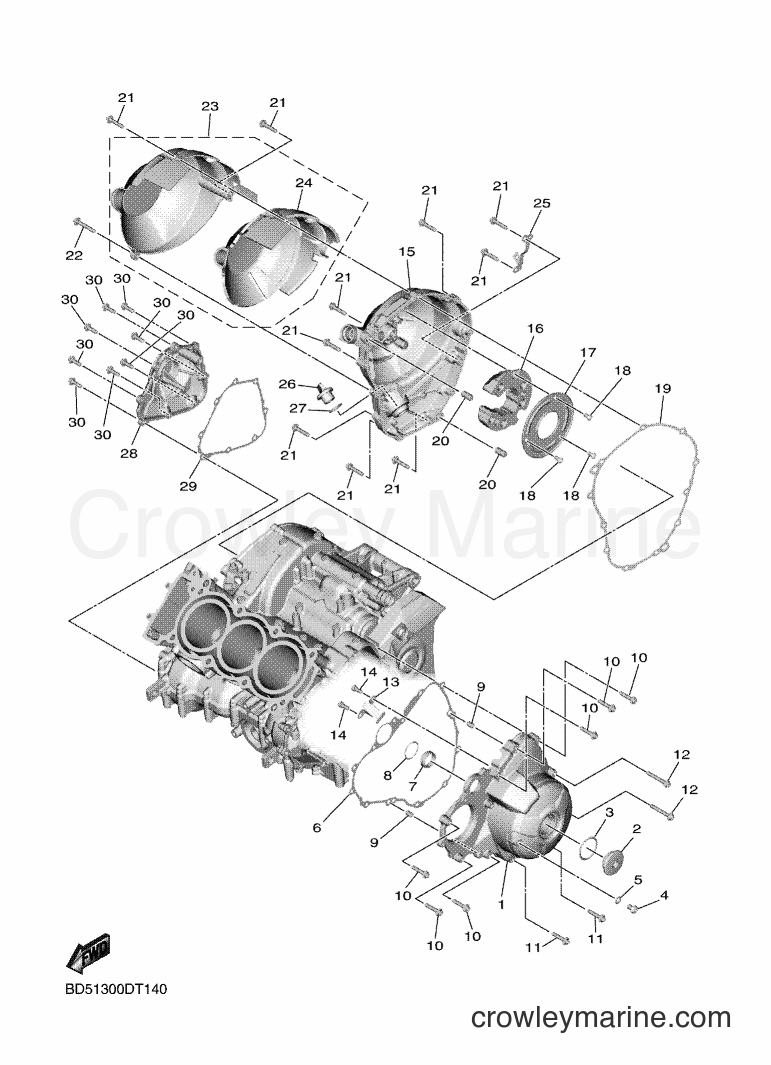 2018 Maxi-Scooter MXT850 - MXT850 (BD51) [010] - CRANKCASE COVER 1