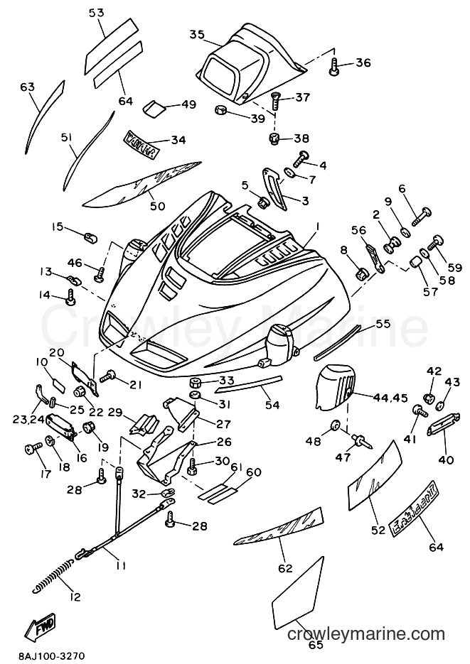 1993 Snowmobile ET410TR - ET410TR (8AJ1) [020] - SHROUD