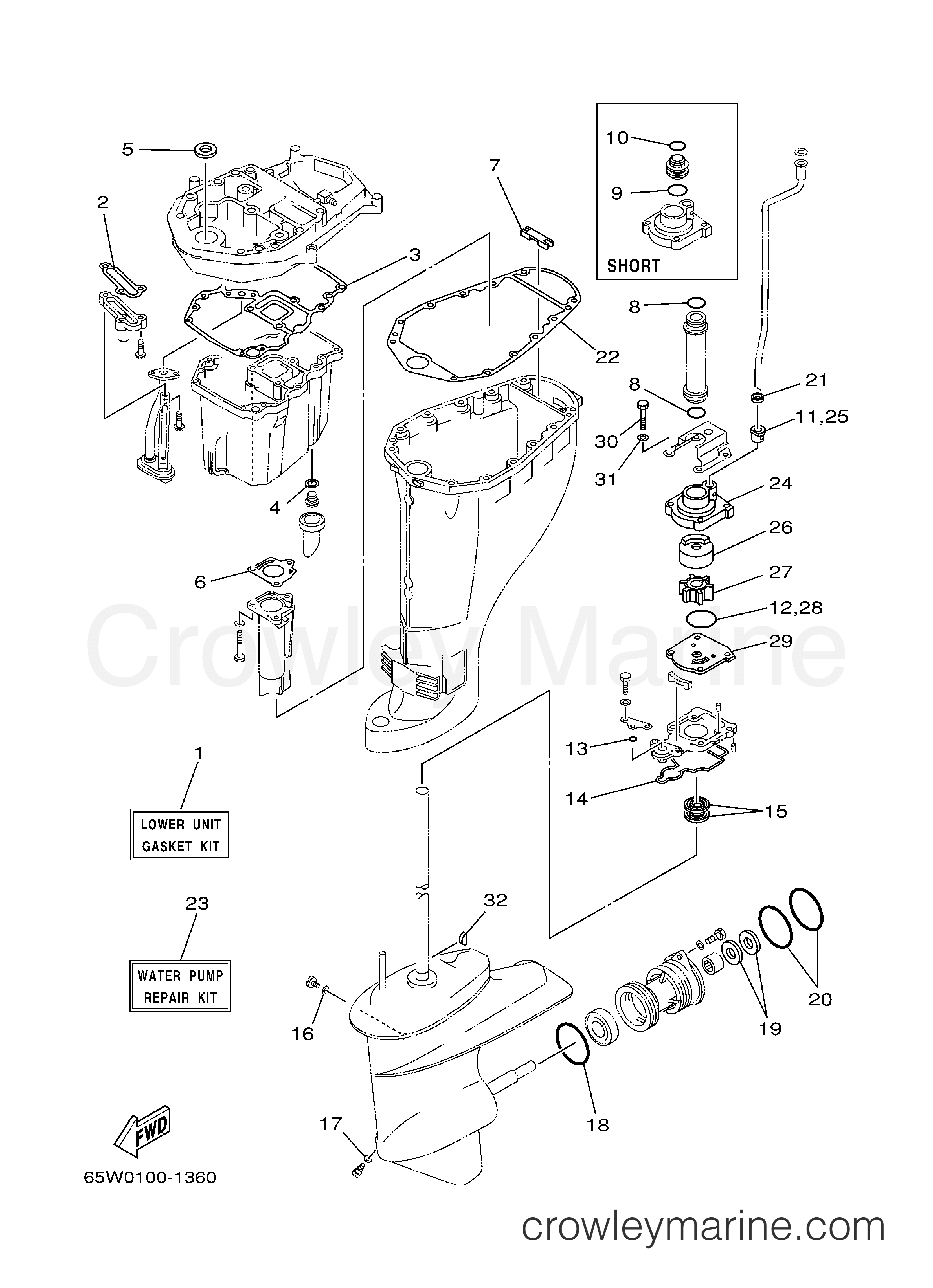 Yamaha Motors F25ESHZ - REPAIR KIT 3