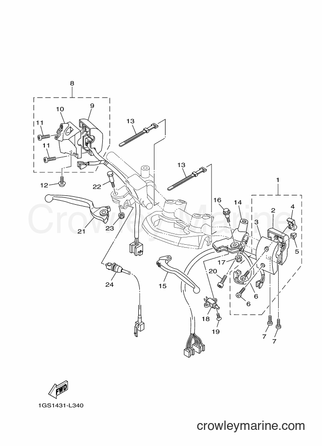 2012 Scooter AF115FX - AF115FX (1GS1) [010] - SWITCH & LEVER FOR DISK BRAKE