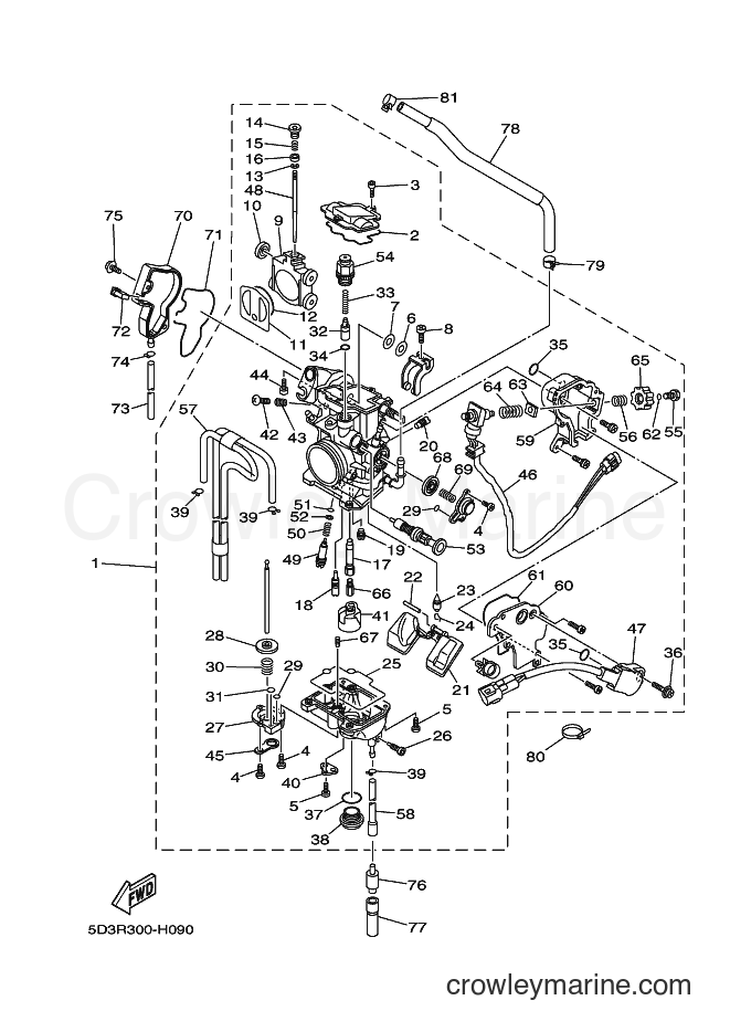 2009 ATV YFZ450 - YFZ450 (5D3R) [010] - CARBURETOR